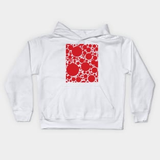 Red Polka Dots Pattern Kids Hoodie